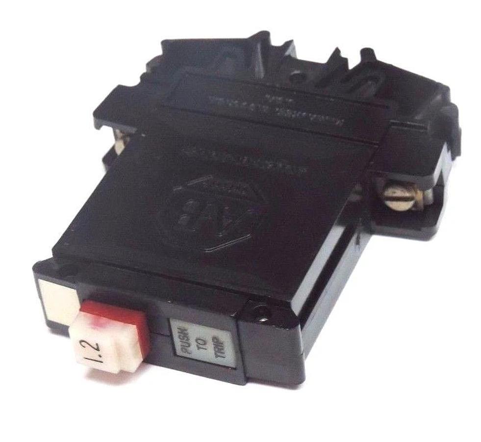 Used ALLEN BRADLEY 1492-G012 CIRCUIT BREAKER 1.2AMP 1POLE 250VAC, 1492G012, SER. B
