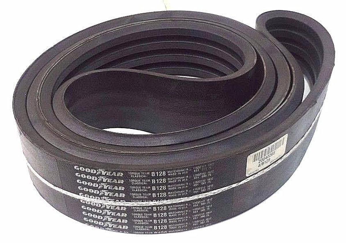 Used NEW GOODYEAR 20040266 4/B128 HY-T TORQUE TEAM V-BELT, B128, 4 RIB, 128'' INSIDE