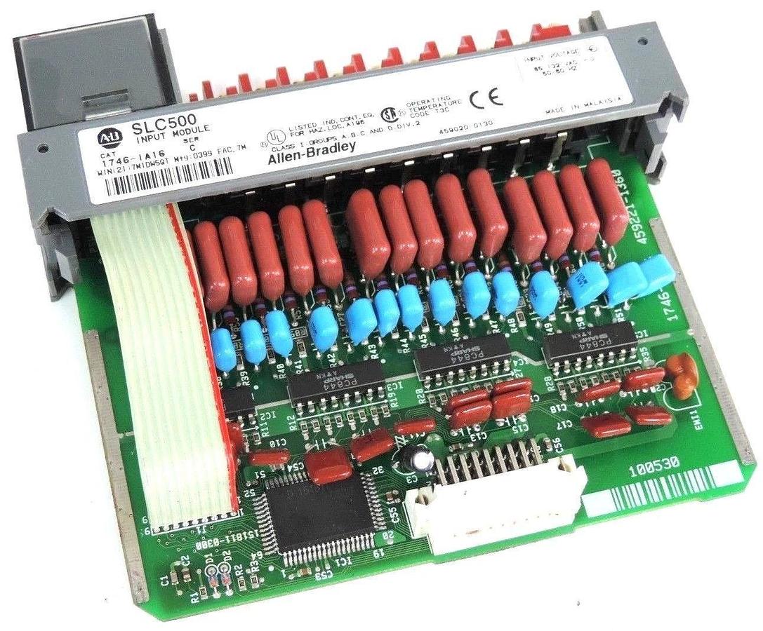 Used ALLEN BRADLEY SLC 500 1746-IA16 INPUT MODULE SER. C MISSING DOOR 1746IA16