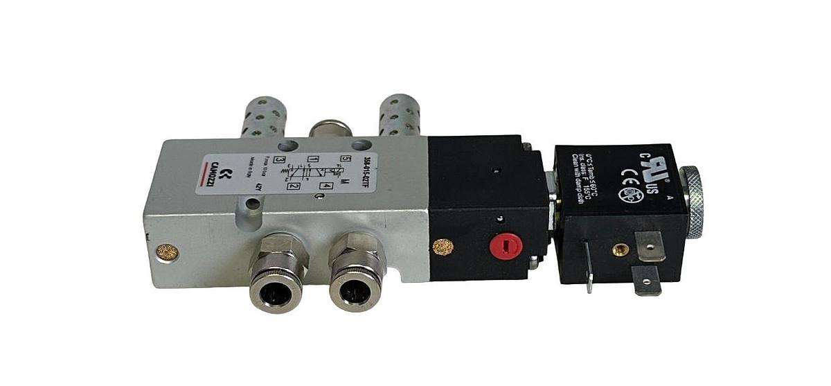 Used NEW CAMOZZI 358-015-02TF / 35801502TF 5/2-WAY SINGLE SOLENOID VALVE W/ U73 COIL