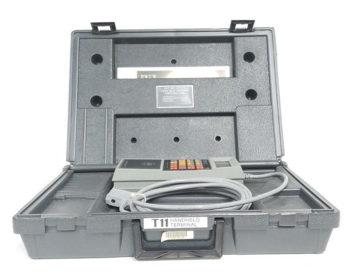 Used ALLEN BRADLEY 1770-T11 HANDHELD TERMINAL W/ 1770-XI CARRYING CASE 1770FF 1770TB
