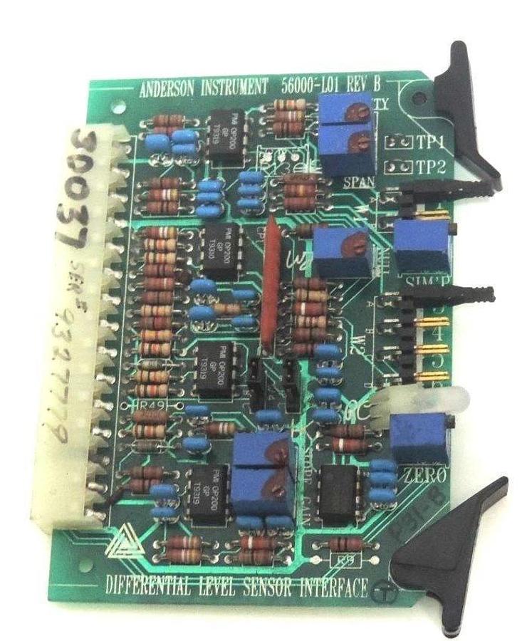 Used ANDERSON INSTRUMENT 56000-L01 DIFFERENTIAL LEVEL SENSOR BOARD 56000L01 REV. B
