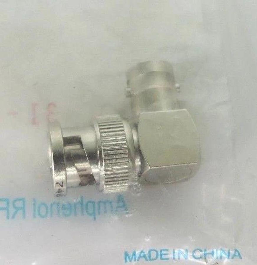 Used NEW AMPHENOL 31-209 COAXIAL ADAPTER,BNC JACK-BNC PLUG RIGHT ANGLE CONNECTOR RF
