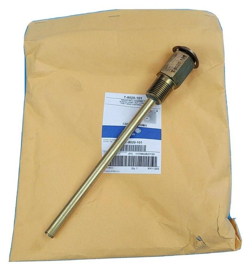 Used NEW JOHNSON CONTROLS T-8020-101 BRASS WELL ASSEMBLY FOR CONTROLLER T8020101