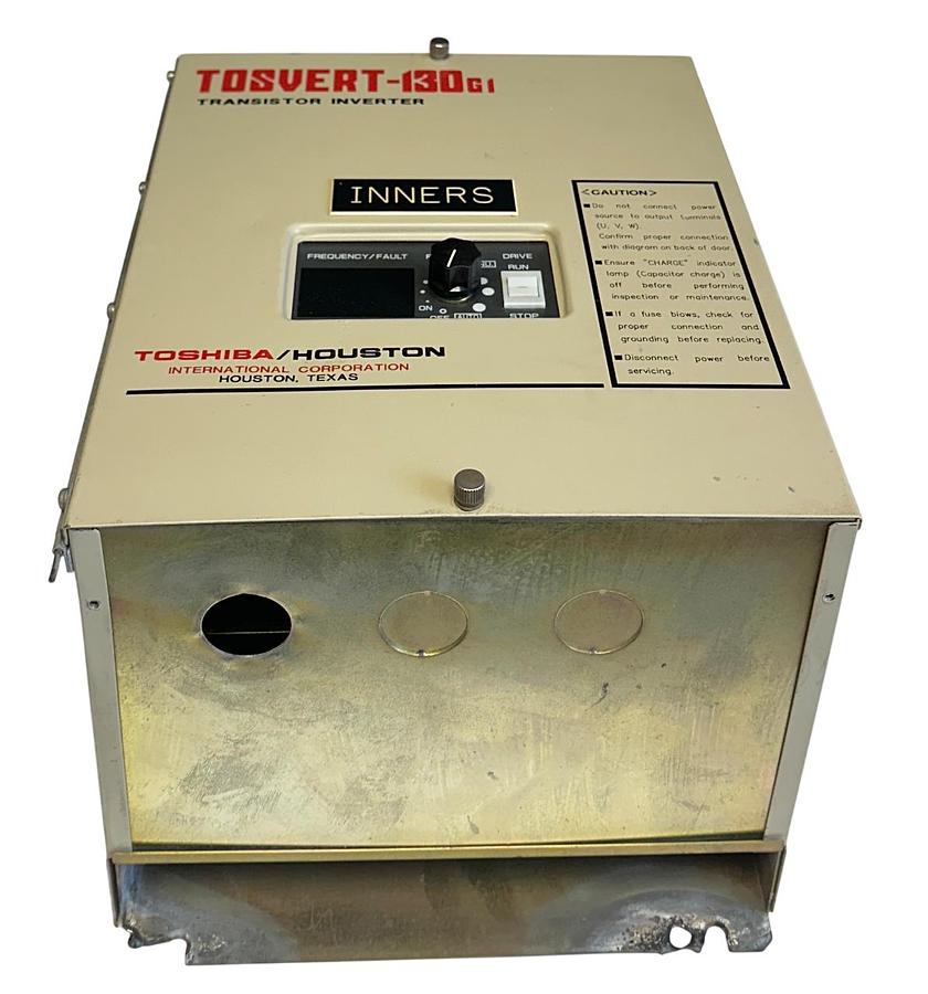 Used TOSHIBA VT130G1-4035BOE / TOSVERT-130G1 TRANSISTOR INVERTER 3HP 460V 3PH 5A USNP