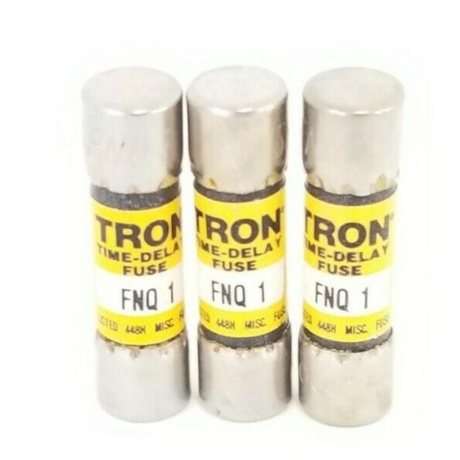 Used LOT OF 3 NEW BUSSMANN FNQ-1 TRON TIME ELEMENT FUSES FNQ1