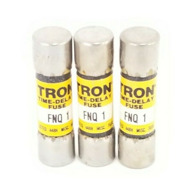 Used LOT OF 3 NEW BUSSMANN FNQ-1 TRON TIME ELEMENT FUSES FNQ1