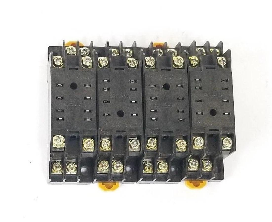 Used LOT OF 4 OMRON PYF08A RELAY SOCKETS 2-M4X10