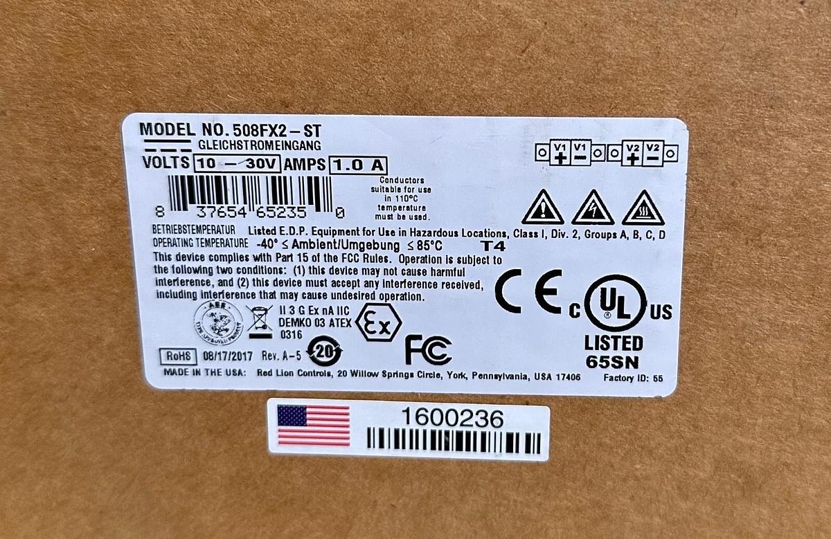 NEW N-TRON 508FX2-ST / 508FX2ST 6-PORT EtherNet 2-PORT FIBER UP 10-30V 508FX2