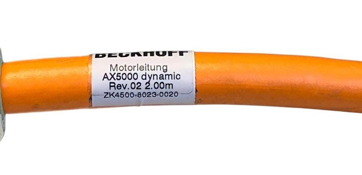 Used BECKHOFF ZK4500-8023-0020 / ZK450080230020 MOTOR CABLE AX5000 SPEEDTEC 2M USNP *