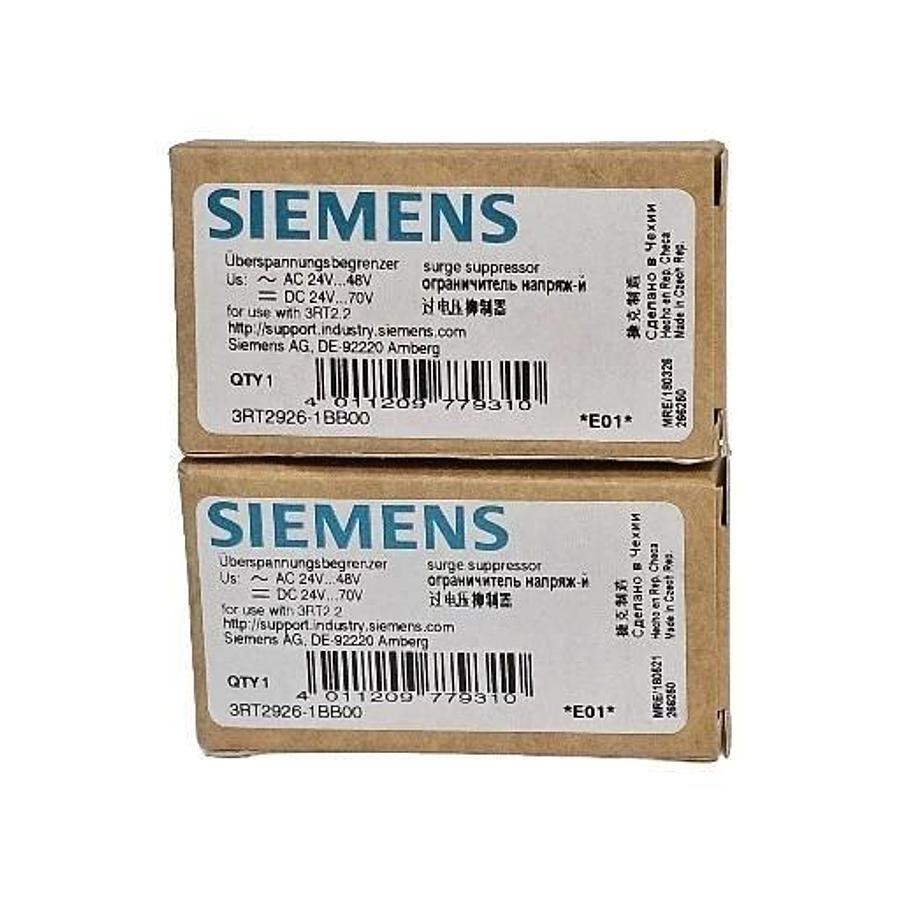 Used LOT OF 2 NIB SIEMENS 3RT2926-1BB00 SURGE SUPPRESSORS 3RT29261BB00