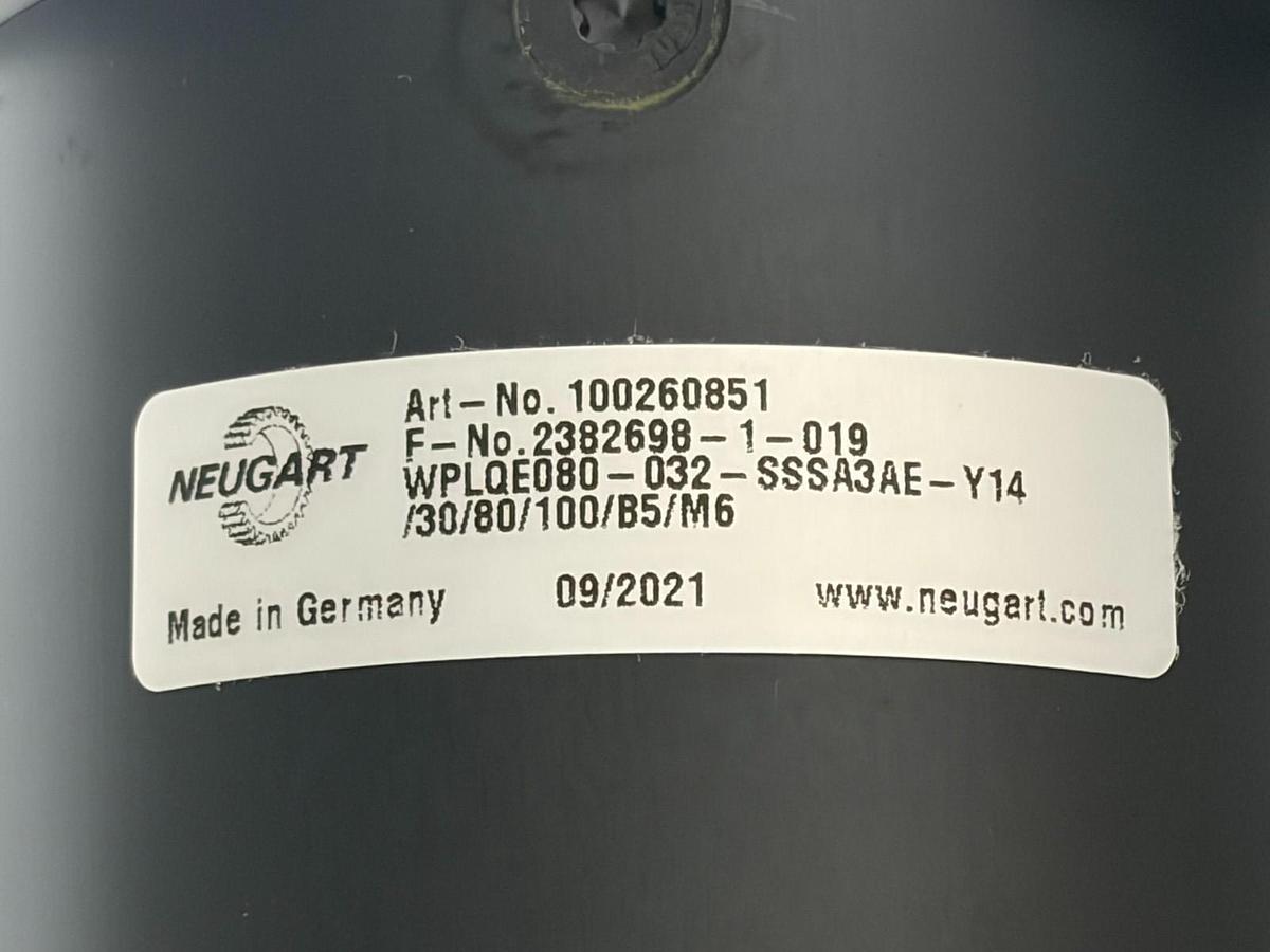Used Neugart WPLQE080-032 Right Angle Planetary Gearbox 32:1 Speed Reducer - New