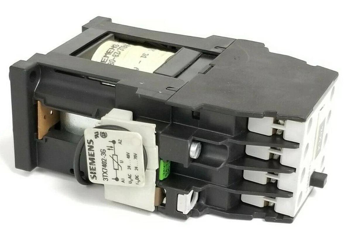 Used SIEMENS 3TH4096-0B 2S+2O/2NO+2NC, 3TH40, 24V, 0.8-1.2 DC, 3TX7402-3G