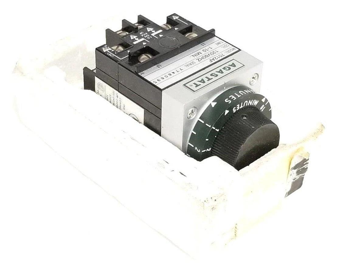Used AGASTAT 7012-AF TIMING RELAY 1-10 MIN. 120V60HZ W/ A-3877 COIL 7012AF