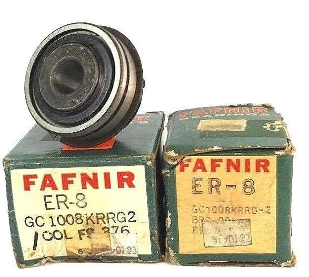 Used LOT OF 2 NEW FAFNIR ER-8 BALL BEARINGS ER8 INSERT GC1008KRRG2
