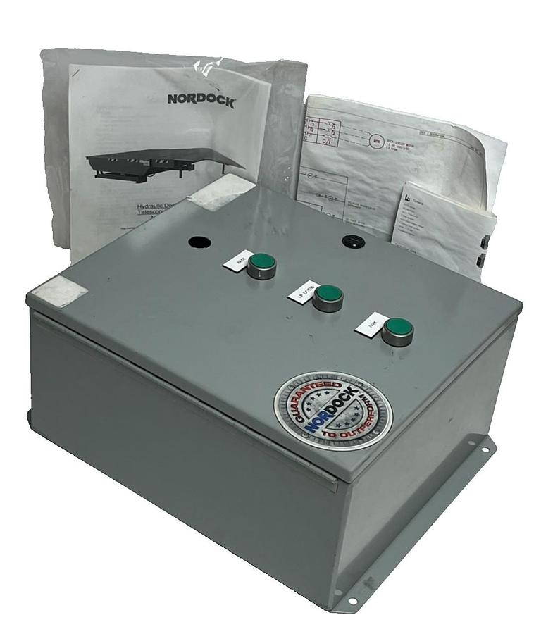New Nordock 25341-E1 Hydraulic Dock Leveler Control Panel 460V *MISSING BUTTON*