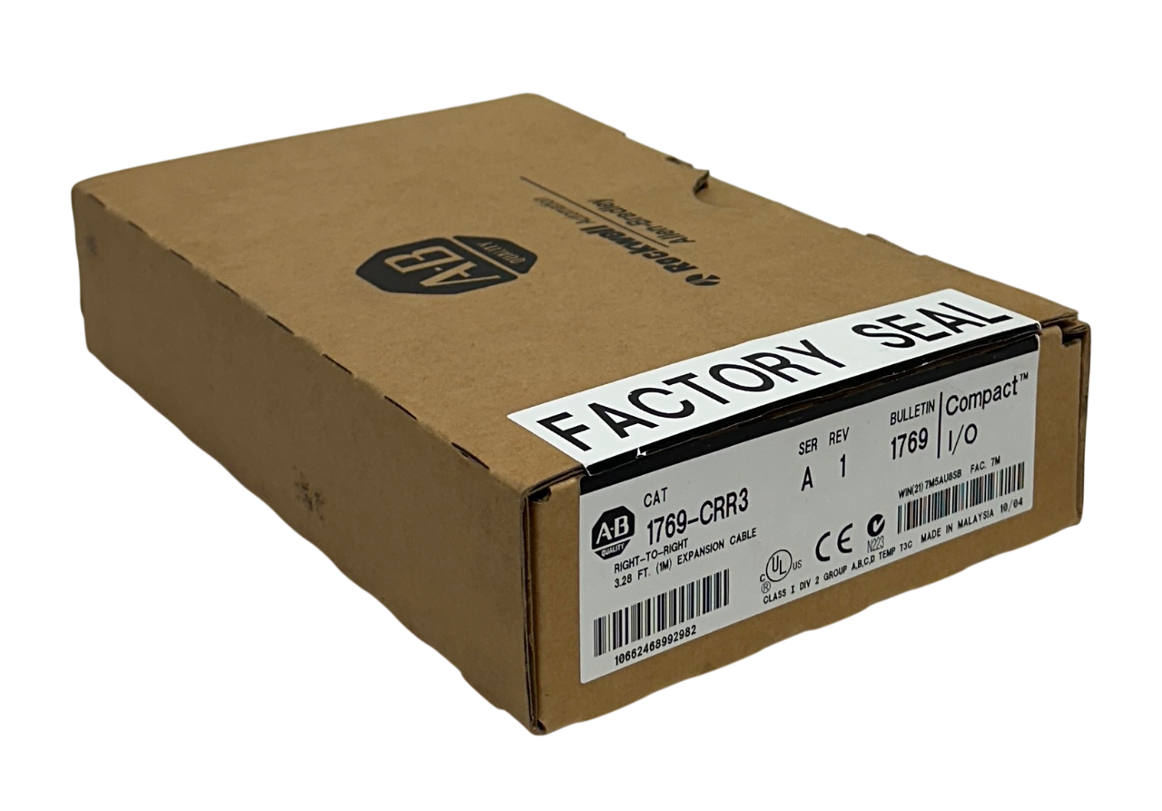Used ALLEN BRADLEY 1769-CRR3 /A CompactLogix RIGHT-TO-RIGHT EXPANSION CABLE 1M NSMP