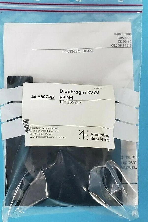 Used NEW AMERSHAM BIOSCIENCES 44-5507-42 DIAPHRAGM RV70 EPDM TO: 169207