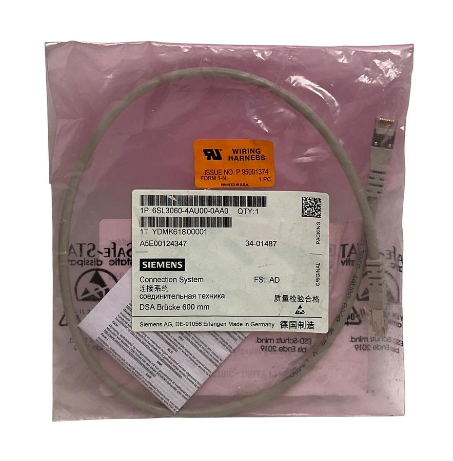 Used SIEMENS 6SL3060-4AU00-0AA0 / 6SL30604AU000AA0 SINAMICS D-CLiQ CABLE 2FT NSFS