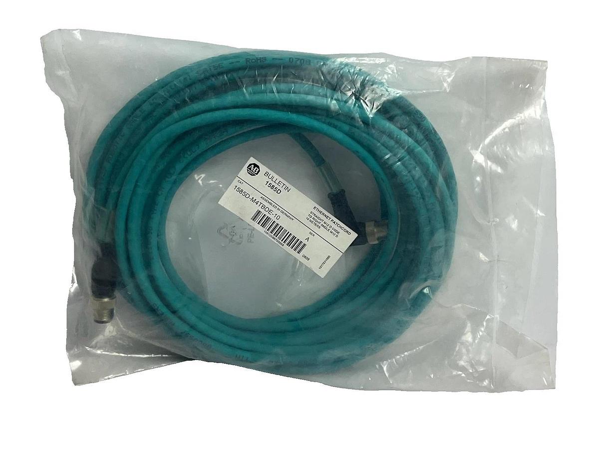 NEW Allen-Bradley 1585D-M4TBDE-10 Ethernet Patchcord M12 D-Code 10m 32.8ft Teal