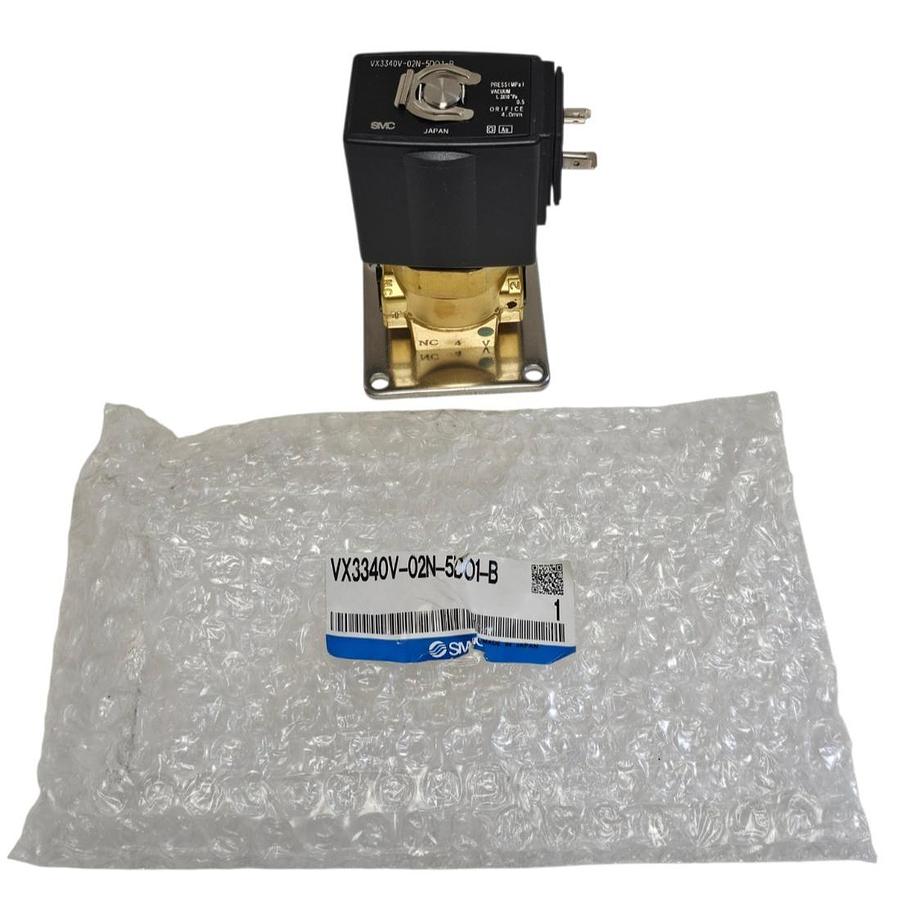 Used NEW SMC VX3340V-02N-5DO1-B SOLENOID VALVE 3-PORT 24VDC COIL RATING