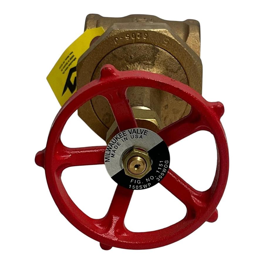 Lot of 2 New Milwaukee Valve 1151 2 Inch Bronze Gate Valves 150 SWP 300 WOG
