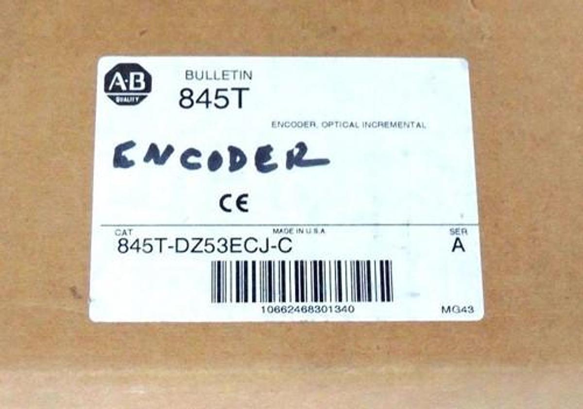 Used NEW SEALED ALLEN BRADLEY 845T-DZ53ECJ-C SER. A ENCODER 845TDZ53ECJC