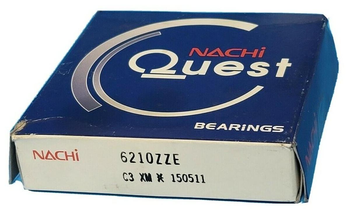 Used NIB NACHI 6210ZZE BALL BEARING SHIELDED 50X90X20MM