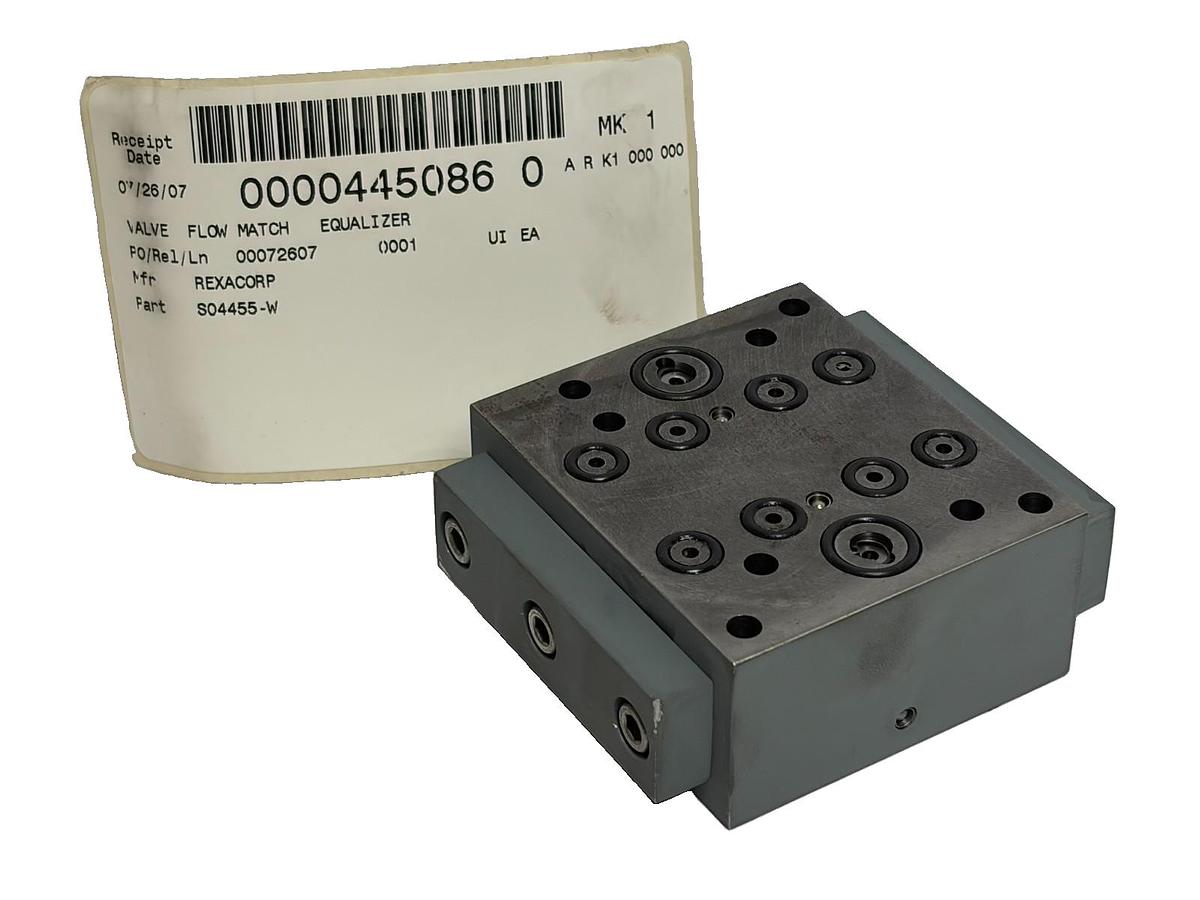 Used Rexa corp S04455-W Flow Match Equalizer Hydraulic Manifold Block Valve