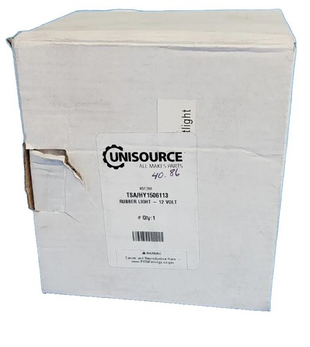 NIB UNISOURCE 851786 TSA/HY1506113 RUBBER LIGHT - 12 VOLT 1506113