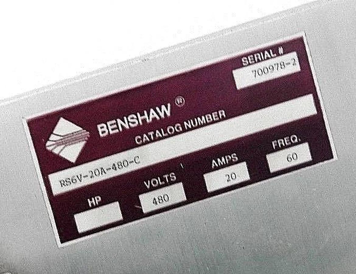 Used BENSHAW RS6V-20A-480-C SOLID STATE MOTOR CONTROL 480V, 20A, RS6V20A480C