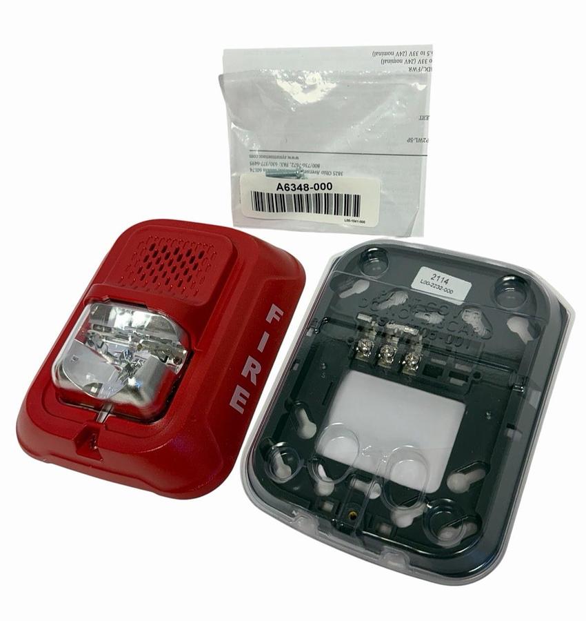 Used NIB SYSTEM SENSOR P2RL WALL HORN STROBE RED 2-WIRE INDOOR CLEAR LENS