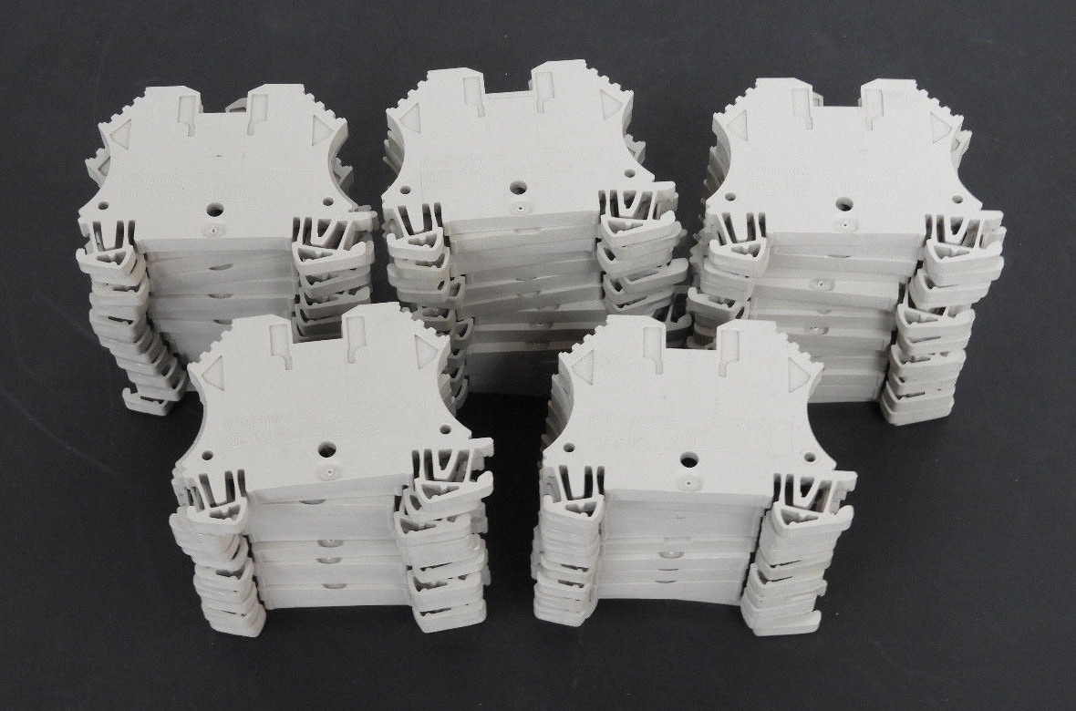 Used LOT OF 63 WEIDMULLER WDU 2.5 TERMINAL BLOCKS