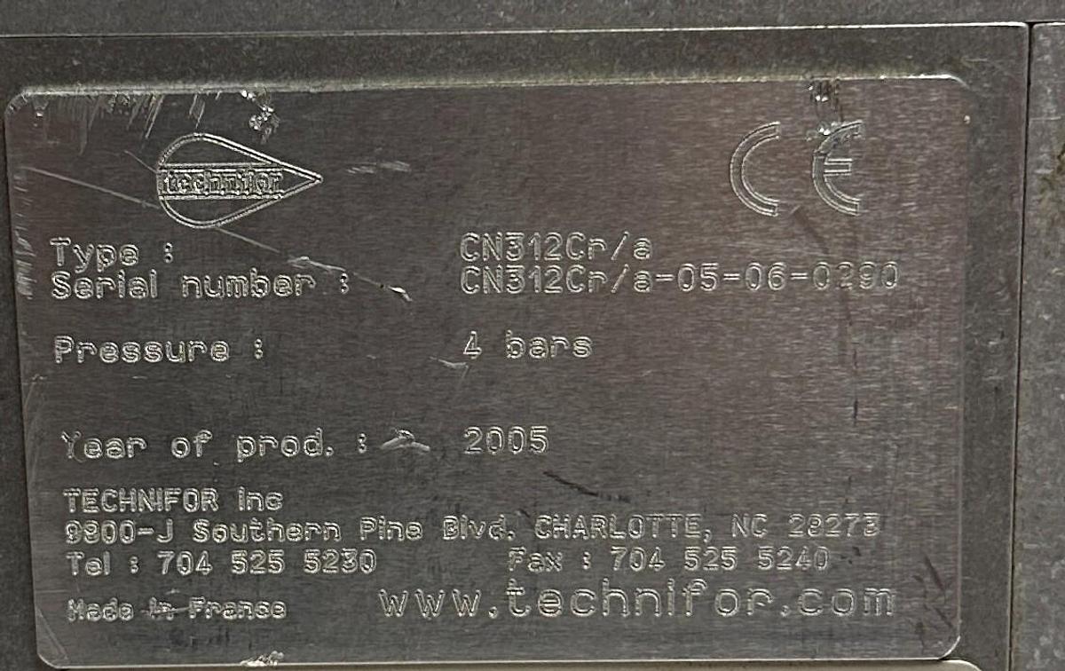 Used TECHNIFOR CN312Cr/a / CN312C PIN STAMP MARKING HEAD 4BAR OEM USNP