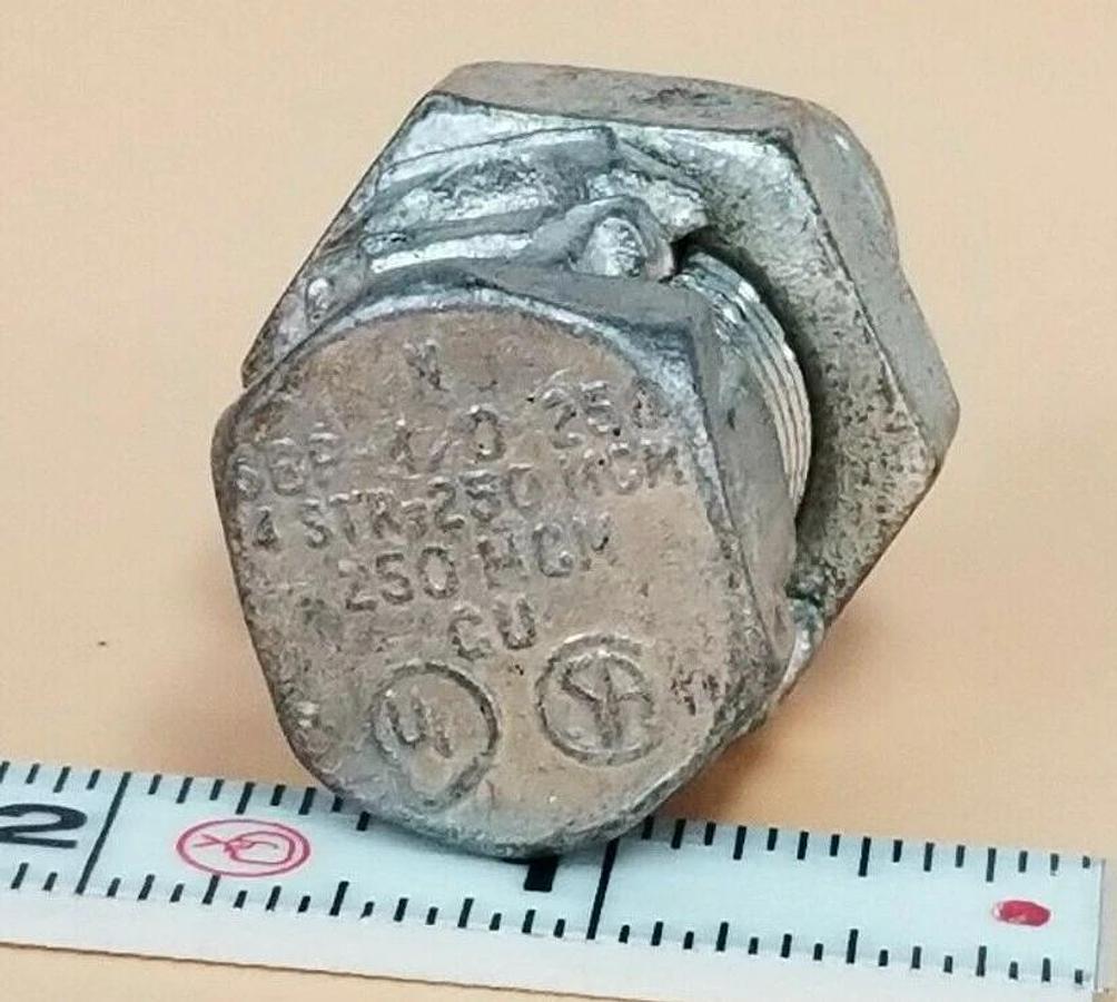 Used K SBP-4/0-250 SPLIT BOLT CONNECTOR 4 STR-250 MCM CU SBP4/0250