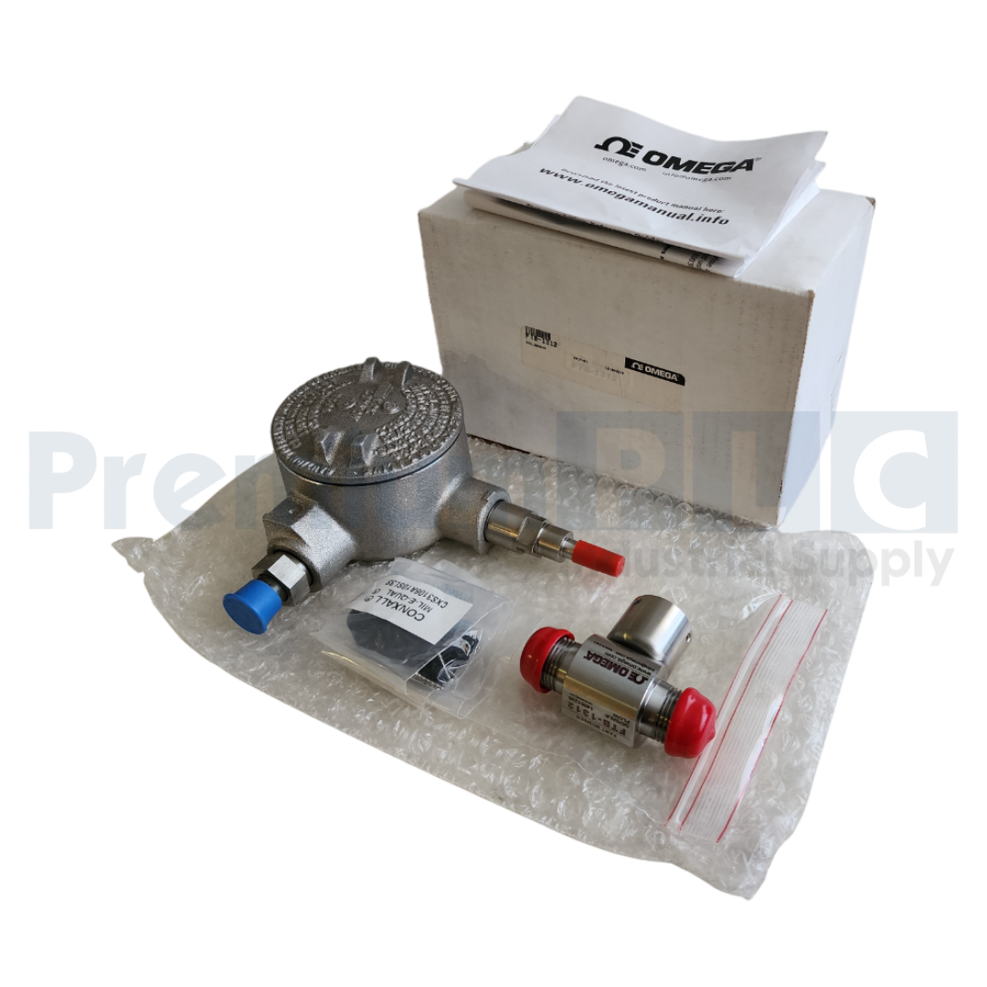 Used OMEGA FTB-1312 LIQUID TURBINE FLOW METER SENSOR W/ FIP42V40 ANALOG SENSOR NSMP