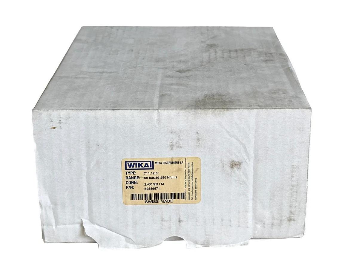 NEW WIKA 52849671 N/cm GAUGE TR 6 B / 240 711.12 6'' 60BAR / 30-250N/cm2 2xG1/2B