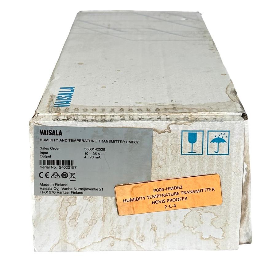 Used NEW VAISALA HMD62 HUMIDITY AND TEMPERATURE TRANSMITTER 10-53V 4-20mA 2020 CALIB