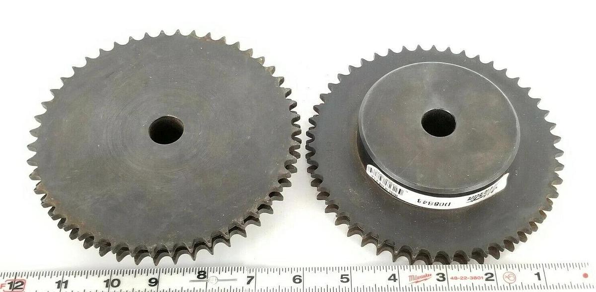 Used LOT OF 2 MARTIN SPROCKET D08B48 DOUBLE ROLLER SPROCKETS 3/4'' IN. BORE