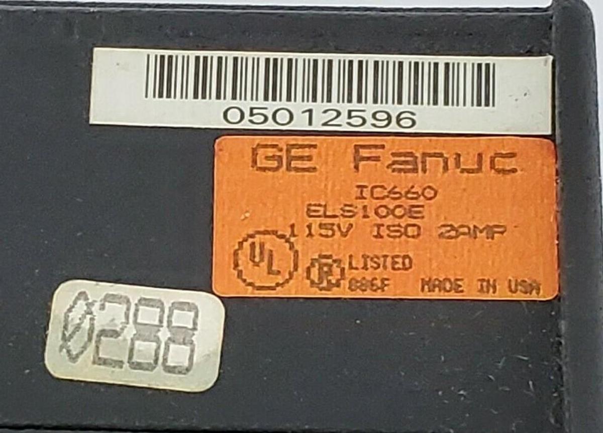 Used GE FANUC IC660ELS100E V ISO 2AMP GENIUS I/O BLOCK (FOR PARTS)