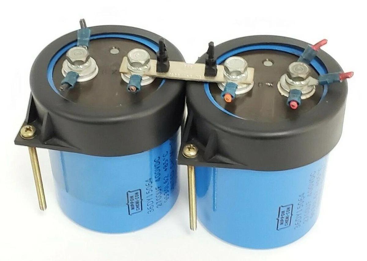 Used LOT OF 2 NIPPON CHIMI-CON 36DY15064 CAPACITORS 2700UF, 400VDC, 9530L62