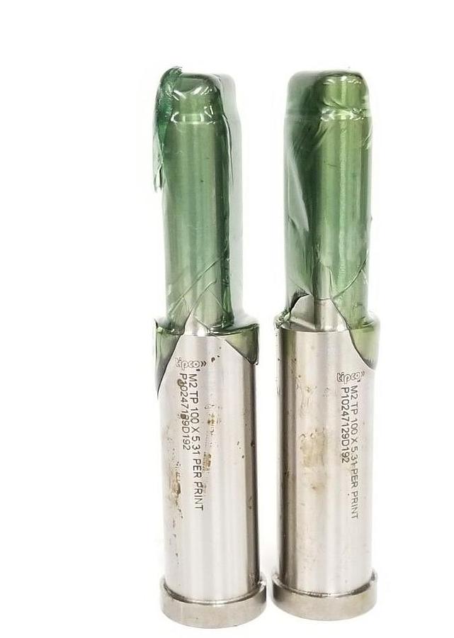 Used LOT OF 2 NEW TIPCO M2 TP 100 X 5.31 PUNCHES P10247129D192