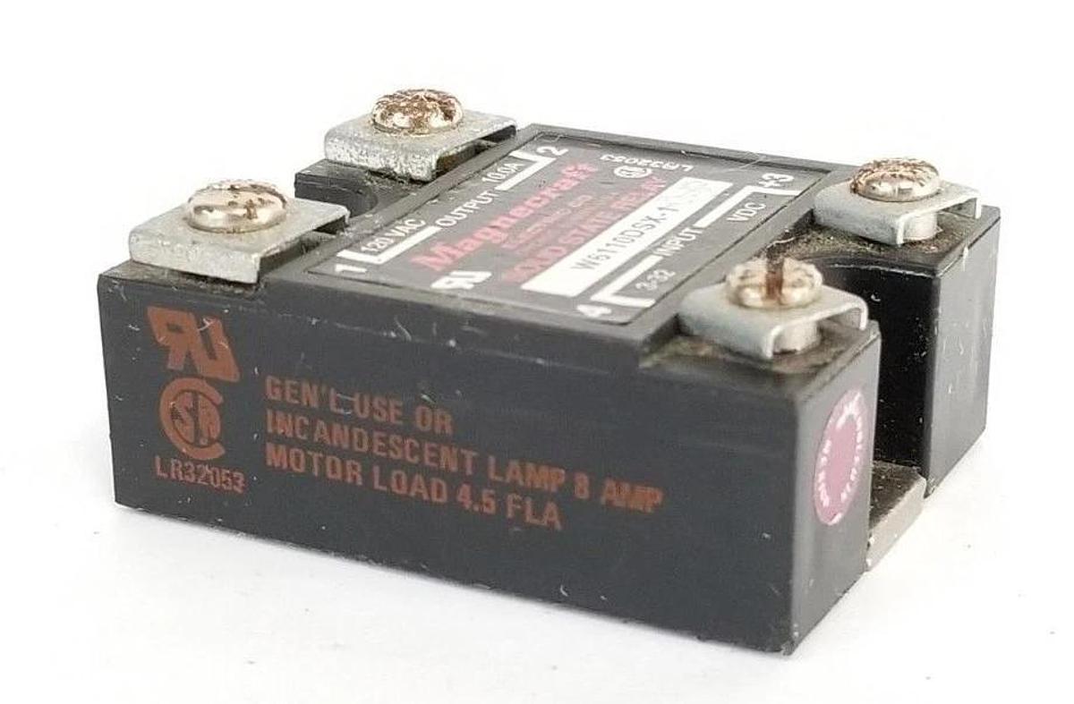 Used MAGNECRAFT W6210DSX-1 SOLID STATE RELAY 3-32VDC, W6210DSX1, 120VAC, 10A