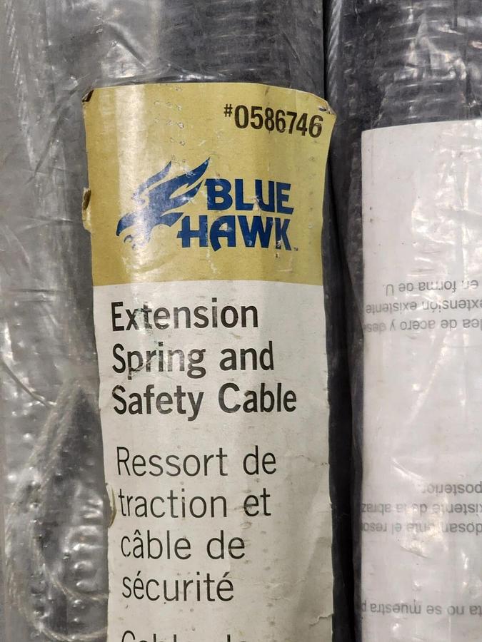 Used LOT OF 2 NEW BLUE HAWK 34105PKXLG EXTENSION SPRING AND SAFETY CABLE
