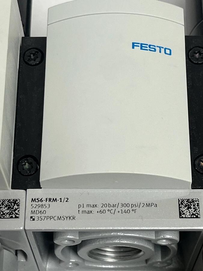 Festo MS6 Air Preparation Unit Assembly MS6-SV MS6-LFR MS6-EM 24VDC 1/2" NPT