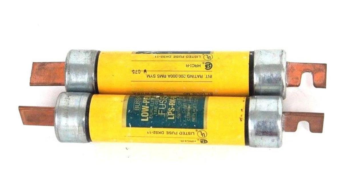 Used LOT OF 2 COOPER BUSSMANN LPS-RK-80 LOW-PEAK TIME DELAY FUSES CLASS RK1 LPSRK80