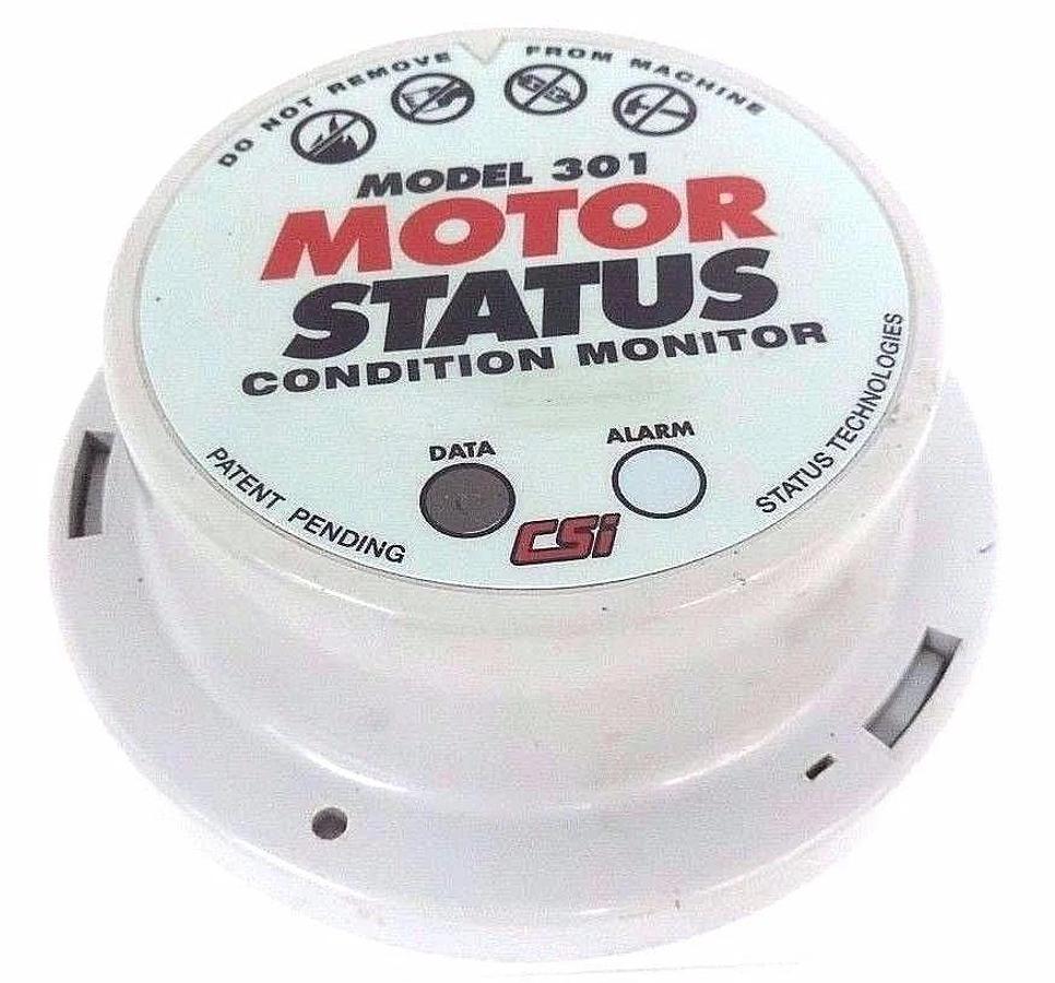 Used STATUS TECHNOLOGIES CSI MODEL: 301 MOTOR STATUS CONDITION MONITOR A0301SP REV: 9
