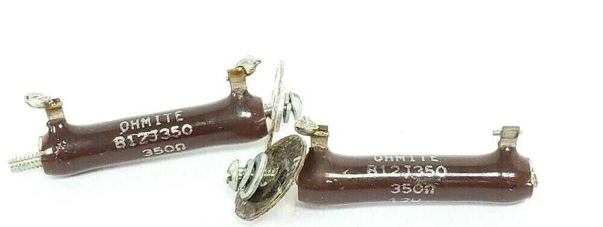 Used LOT OF 2 OHMITE B12J350 12W 350 OHMS VIT 5%