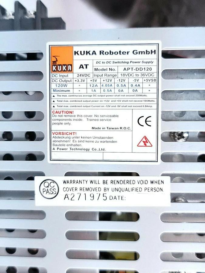 NEW KUKA APT-DD120 POWER SUPPLY ROBOTER GMBH DC TO DC SWITCHING 24VDC