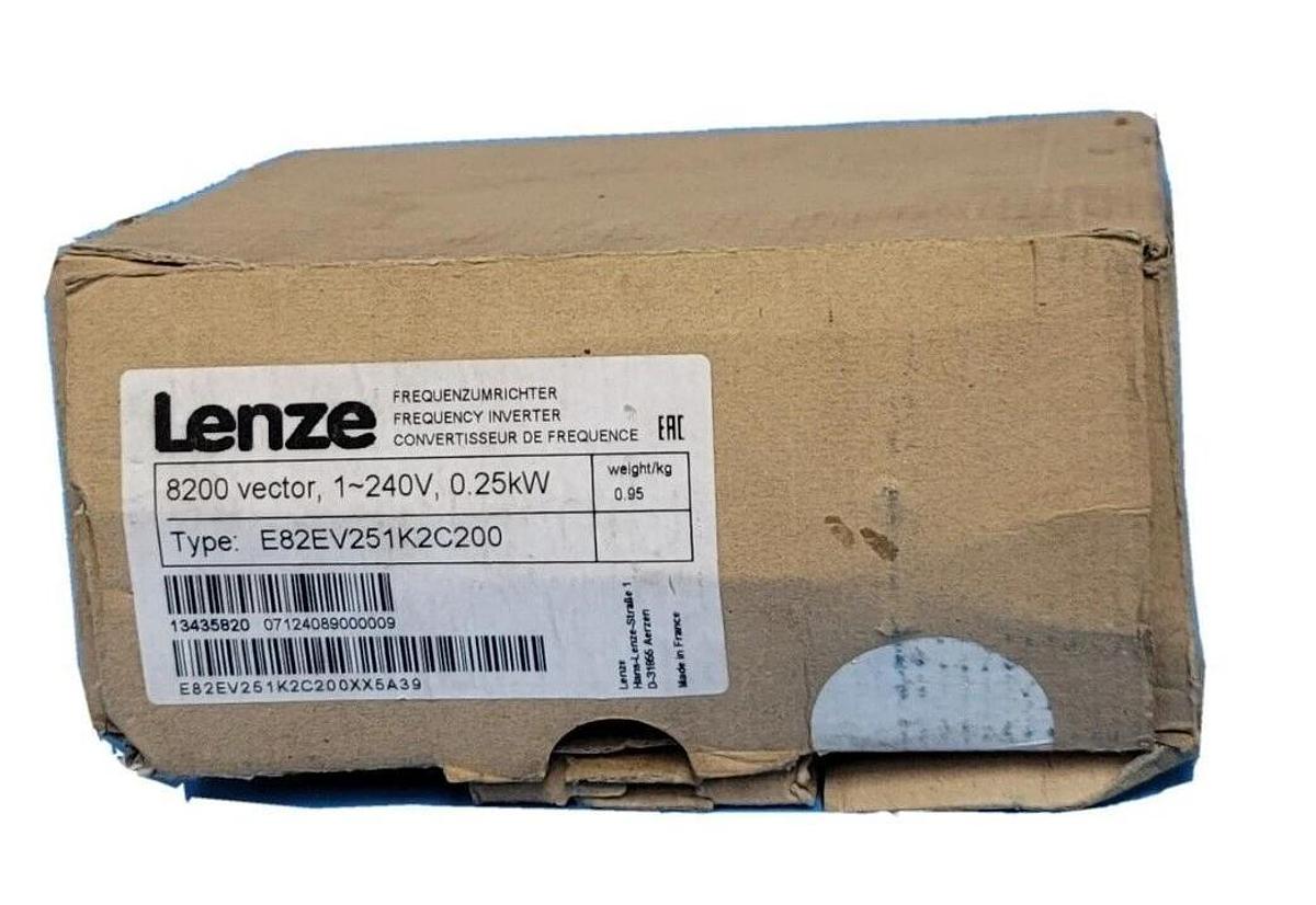 Used LENZE E82EV251K2C200 FREQUENCY INVERTER INVERTER SERIES 8200 VECTOR
